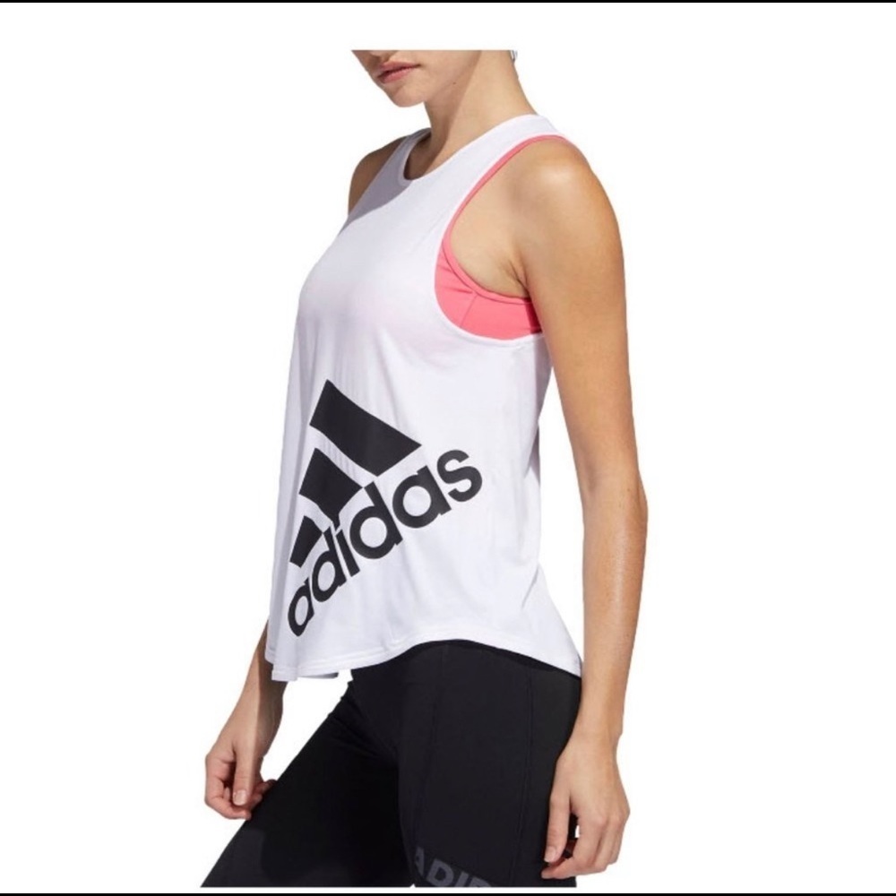 Adidas| Women’s white/ Black Muscle Top - Picture 6 of 7
